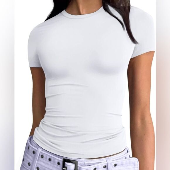 Abardsion Women's Casual Basic Going Out Crop Tops
Slim Fit Short Sleeve Crew S - Picture 1 of 9